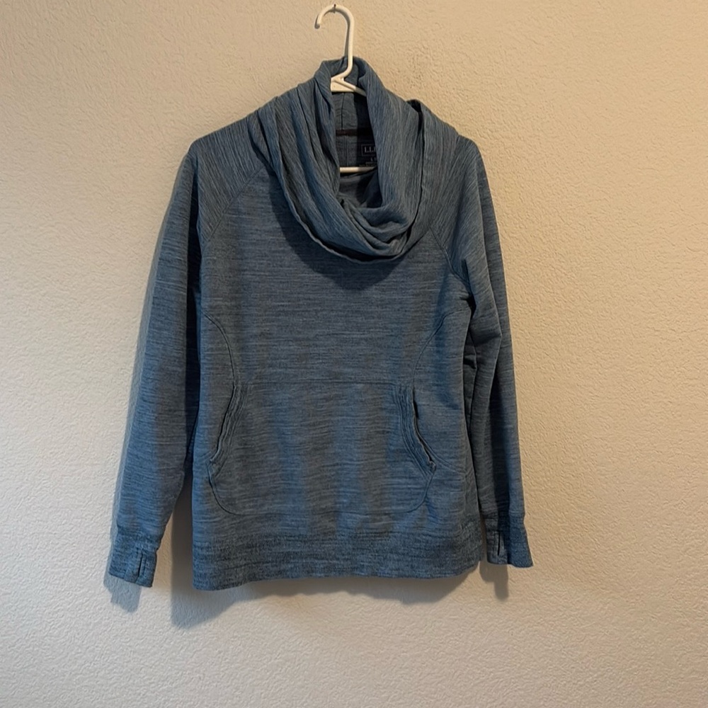 L.L. Bean Blue Cowl Neck Sweatshirt